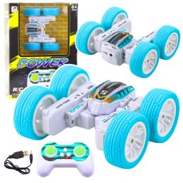 Auto Terenowe Akrobatyczne Zdalnie Sterowane 360° Niebieskie 1:32