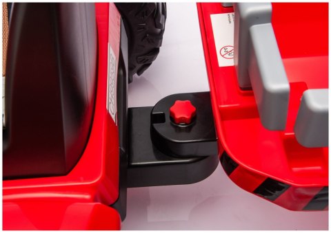 Traktor Na Akumulator CH9959B Z Przyczepą Czerwony 24V