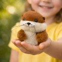 Pluszowa Wydra z Kręcącym Ogonkiem Dźwięki Piszczenia Brelok 12,5 cm