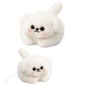 Pluszowy Biały Piesek z Kręcącym Ogonkiem Dźwięki Piszczenia Brelok 9 cm