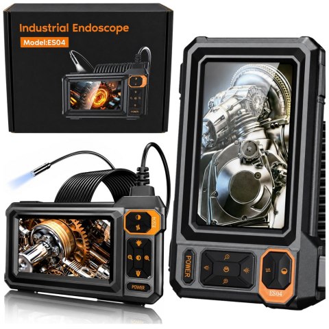 Kamera Przewodowa Inspekcyjna Endoskop 8 Diod LED LCD 4,3'' IP67