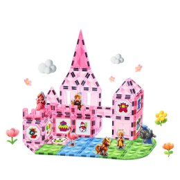 Klocki Magnetyczne Z Figurkami Farby Karty Do Malowania Różowe 80 el.