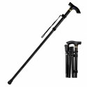 Laska Teleskopowa Składana Regulowana Aluminiowa Dla Seniora Czarna 85-95cm