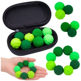 Magnetyczne Silikonowe Piłki Antystresowe W Etui Zielone 2,5 cm 8 el.