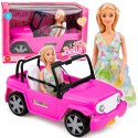 Lalka Bella w Kolorowej Sukience Różowy Samochód Kabriolet Zestaw