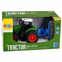 Traktor Rolniczy Farmerski Gospodarski z Wałem Uprawowym Zielony 1:24