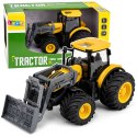 Traktor Rolniczy Farmerski Ze Spychaczem Światła Dźwięki Żółty 1:24