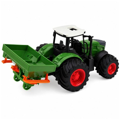 Traktor Rolniczy Farmerski z Siewnikiem Gumowe Koła Maszyna Rolnicza 1:24