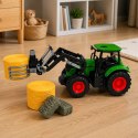 Zestaw Rolniczy Traktor z Chwytakiem Do Bel Przyczepy Rolnicze Siano 1:24