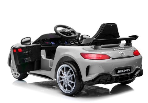 Auto Pojazd Na Akumulator Mercedes GT R Dla Dzieci Światła LED MP3 Szary