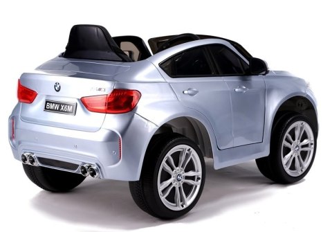 Auto na Akumulator BMW X6 SUV Światła LED Pilot Srebrny Lakierowany