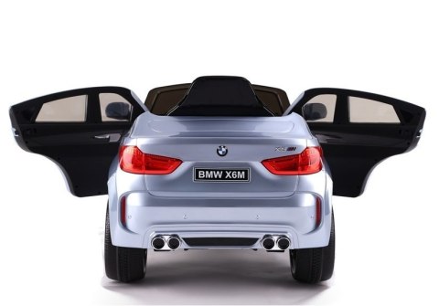 Auto na Akumulator BMW X6 SUV Światła LED Pilot Srebrny Lakierowany