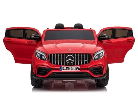 Auto na Akumulator Mercedes GLC 63S Dwuosobowy Światła LED MP3 Czerwony
