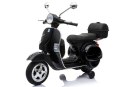 Skuter na Akumulator Vespa Dla Dzieci Światła LED Panel MP3 Czarny