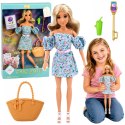 Lalka Anlily Fashion w Niebieskiej Sukience W Kwiaty Torba Akcesoria Zestaw