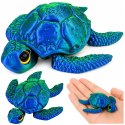 Figurka Żółw Morski 3D Ruchome Płetwy Głowa Niebiesko-Zielony 8 cm