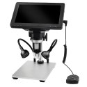 Mikroskop Edukacyjny Cyfrowy Pilot Przewodowy 1200X LCD 7 CALI HD Kamera