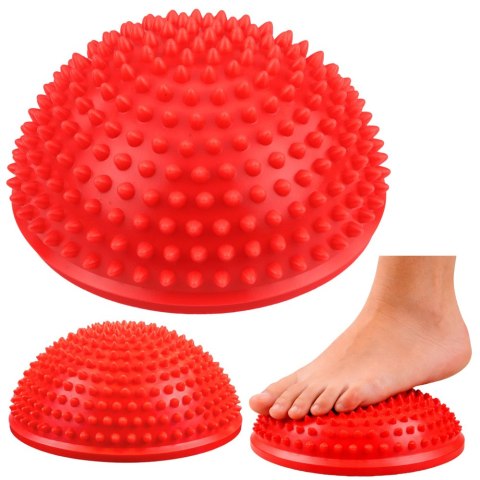 Półkula Sensoryczna Do Masażu Ćwiczeń Równowagi Czerwona 16 cm