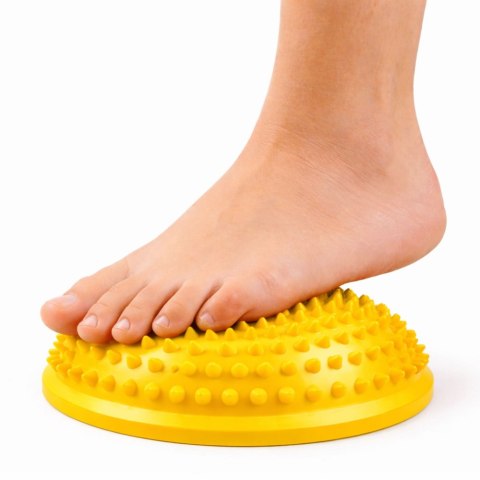 Półkula Sensoryczna Do Masażu Ćwiczeń Równowagi Żółta 16 cm