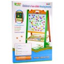 Dwustronna Tablica Edukacyjna Magnetyczna Kredowa 2w1 Pisak Litery Liczby