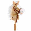 Hobby Horse Koń Na Kiju Głowa Konia Dźwięki Galopu Rżenia Beżowy 100 cm