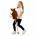 Hobby Horse Koń Na Kiju Głowa Konia Dźwięki Galopu Rżenia Brązowy 100 cm