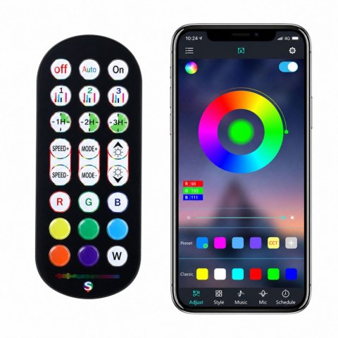 Lampa Podłogowa LED Narożna Stojąca RGB Tryb Muzyczny Aplikacja Pilot 90cm