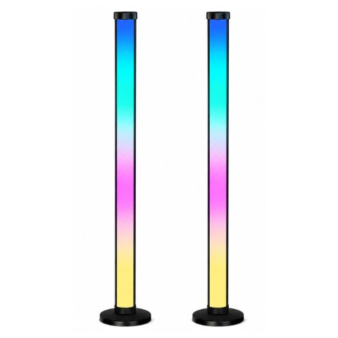 Lampy Podłogowe Smart Kolorowe Światła LED RGB Pilot Aplikacja 125cm 2 szt.