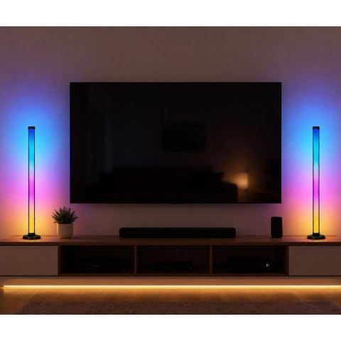 Lampy Podłogowe Smart Kolorowe Światła LED RGB Pilot Aplikacja 125cm 2 szt.