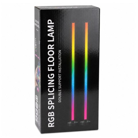 Lampy Podłogowe Smart Kolorowe Światła LED RGB Pilot Aplikacja 125cm 2 szt.