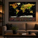 Mapa Świata Zdrapywanka Plakat Do Drapania Dla Podróżnika 82 x 59 cm