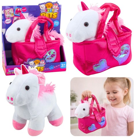 Pluszowa Maskotka Przytulanka Jednorożec W Torebce Biały 25cm