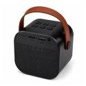 Zestaw Do Karaoke Głośnik Bluetooth Dwa Mikrofony Światła LED Czarny
