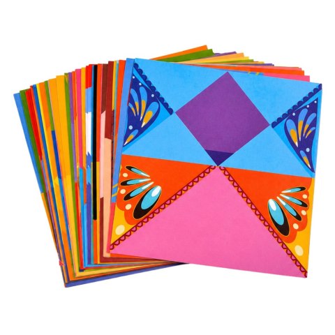 Zestaw Do Origami Papier Kolorowy Książeczka Instruktażowa 100 Arkuszy