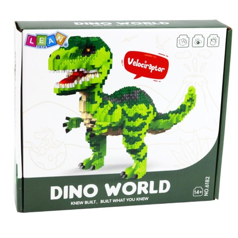 Zestaw Klocki Konstrukcyjne Dinozaur Velociraptor Figurka 3D 1457 el.