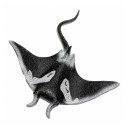 Ryba Gumowa Płaszczka Figurka Rozciągliwa Realistyczna Ryba Oceaniczna 13cm