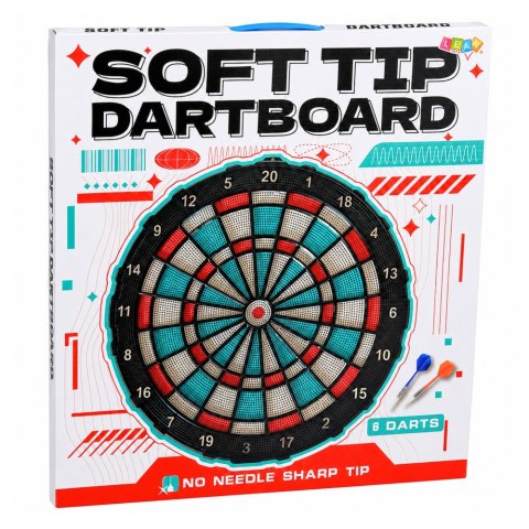 Tarcza Do Darta Soft Tip Rzutki Gra Zręcznościowa Towarzyska Zestaw 42,5 cm