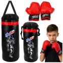 Worek Bokserski Dla Dzieci Zestaw Do Ćwiczeń Rękawice MUAY THAI 40x14cm S