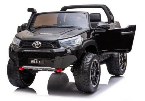 Auto na Akumulator Toyota Hilux Pilot Światła LED MP3 Czarny Lakierowany
