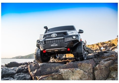 Auto na Akumulator Toyota Hilux Pilot Światła LED MP3 Czarny Lakierowany