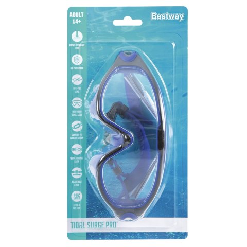 Okulary Do Pływania Regulowane Czarno-Niebieskie Bestway 21194