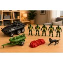 Zestaw Wojskowy Militarny Żołnierzyki Transporter Opancerzony 14 el.