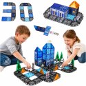 Klocki magnetyczne konstrukcyjne 3D policja radiowozy 91 elementów