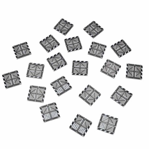 Klocki magnetyczne konstrukcyjne 3D straż pożarna 2 samochody 92 elementy