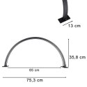 Lampa kosmetyczna LED bezcieniowa biurkowa do manicure paznokci łuk czarna