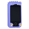 Telefon smartfon dla dzieci aparat kamera karta 8GB niebieski dinozaur