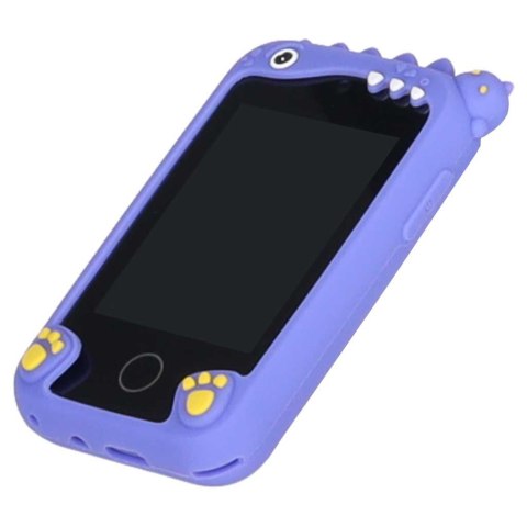Telefon smartfon dla dzieci aparat kamera karta 8GB niebieski dinozaur