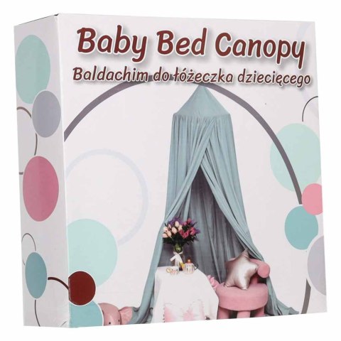 Baldachim dziecięcy nad łóżeczko kurtyna namiot tipi wiszący niebieski