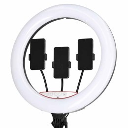 Lampa pierścieniowa LED RGB ring do selfie filmów ze statywem i pilotem 45cm