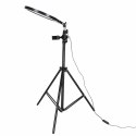 Lampa studyjna LED okrągła 3 barwy światła panel